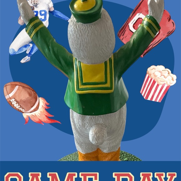 University Of Oregon Duck Mascot Resin Figurine 8.5” Puddles Mascot NWT - Picture 3 of 8